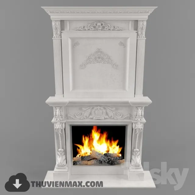 Decoration 3D Models – Fire Place & Radiator 019