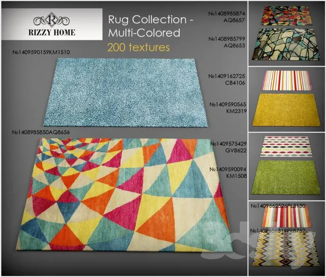 Rizzy Home rugs – Multi-colored 3DS Max - thumbnail 3