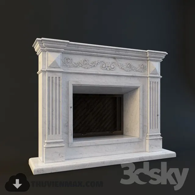 Decoration 3D Models – Fire Place & Radiator 020
