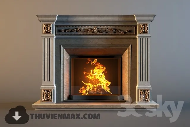 Decoration 3D Models – Fire Place & Radiator 021