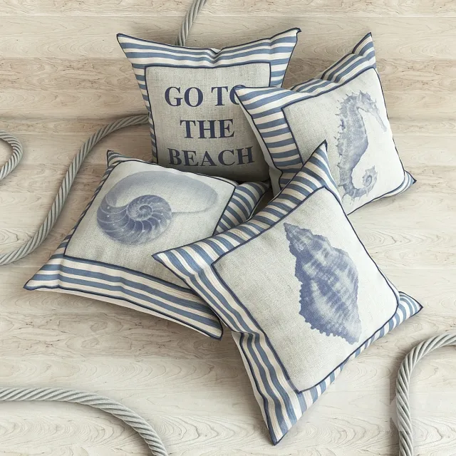 Pillows in marine style 3DS Max - thumbnail 3