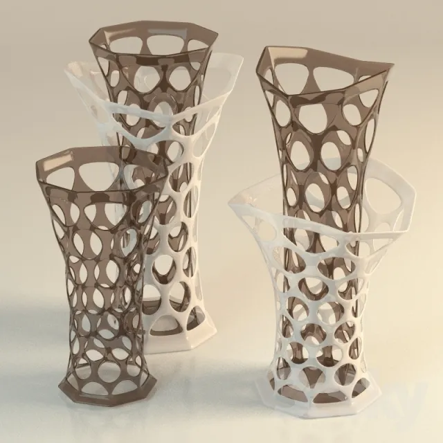 decorative vase in the holes 3DS Max - thumbnail 3