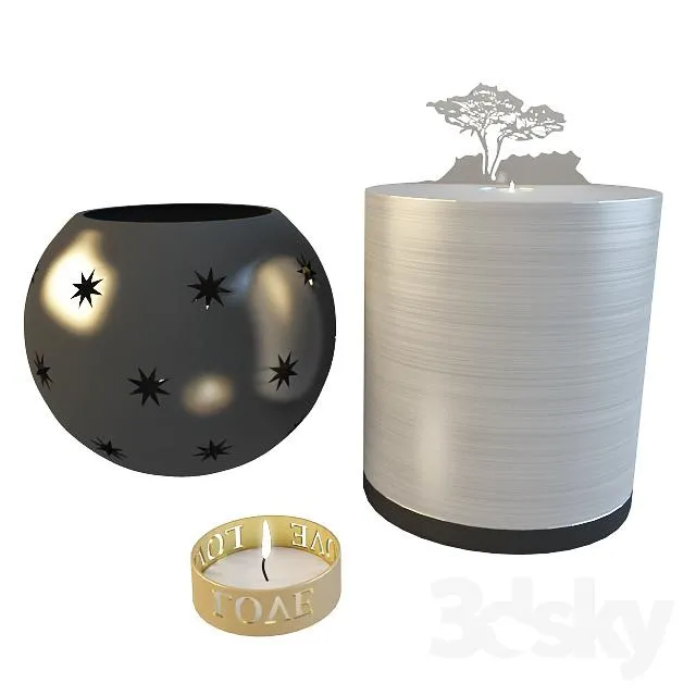 DECORATIVE SET 3D MODELS – 666