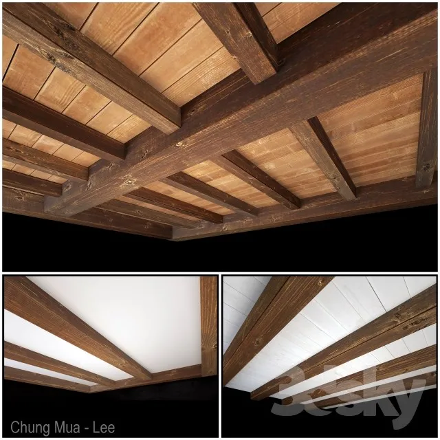 Wooden ceiling 3 3DS Max - thumbnail 3