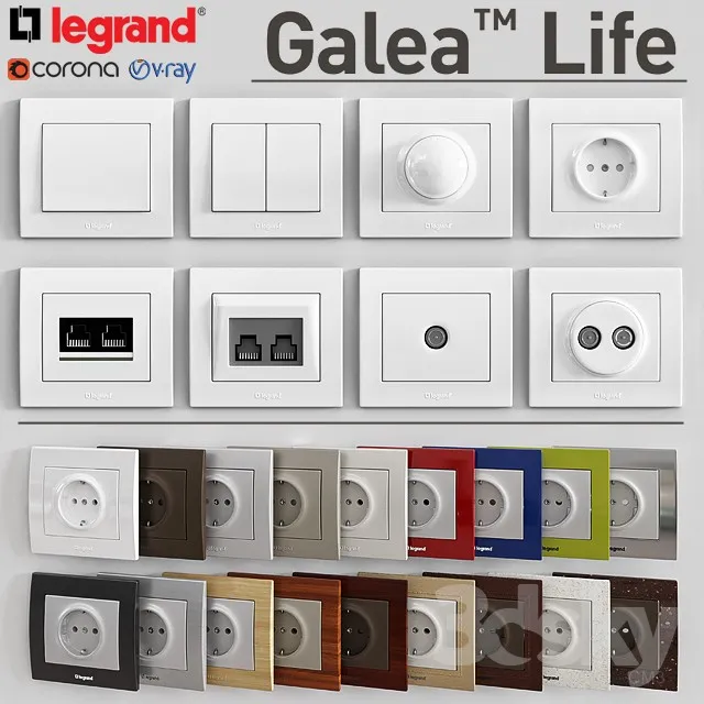 LEGRAND Galea Life (1) 3DS Max - thumbnail 3