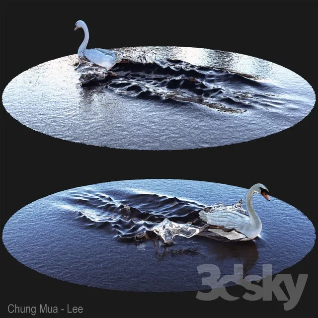 Goose on water 3DS Max - thumbnail 3