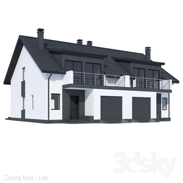 ABS House V255 3DS Max - thumbnail 3