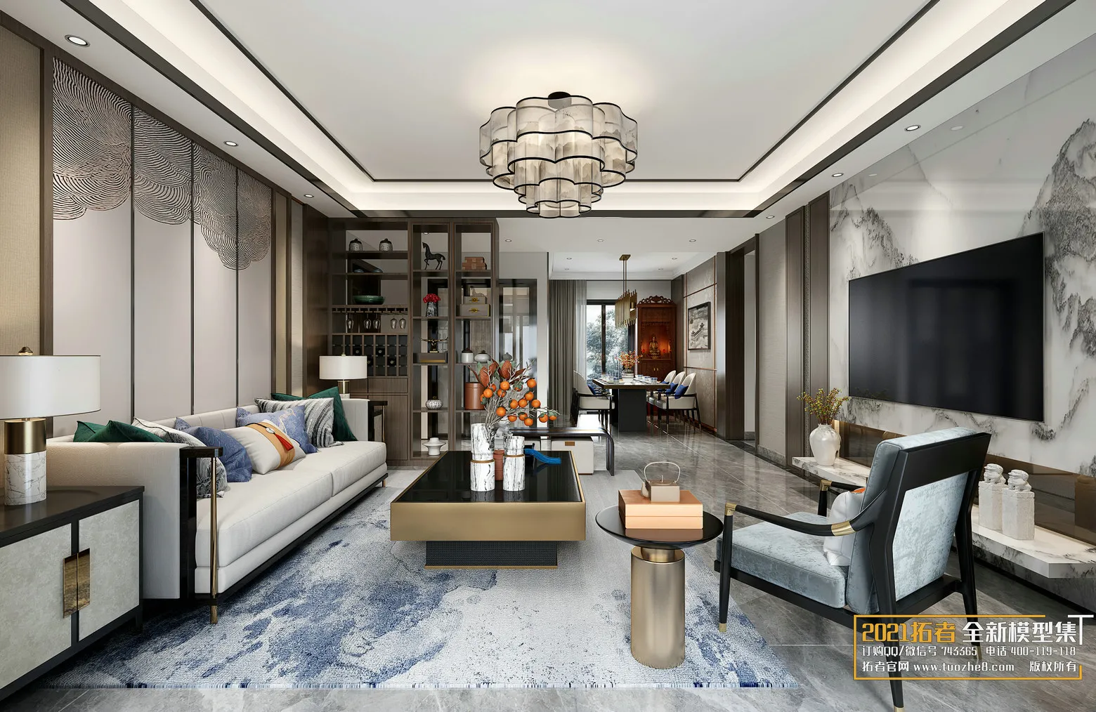 EXTENSION 2021 – 1. LIVING ROOM – 1.2. CHINESE STYLES – 35vr – VRAY