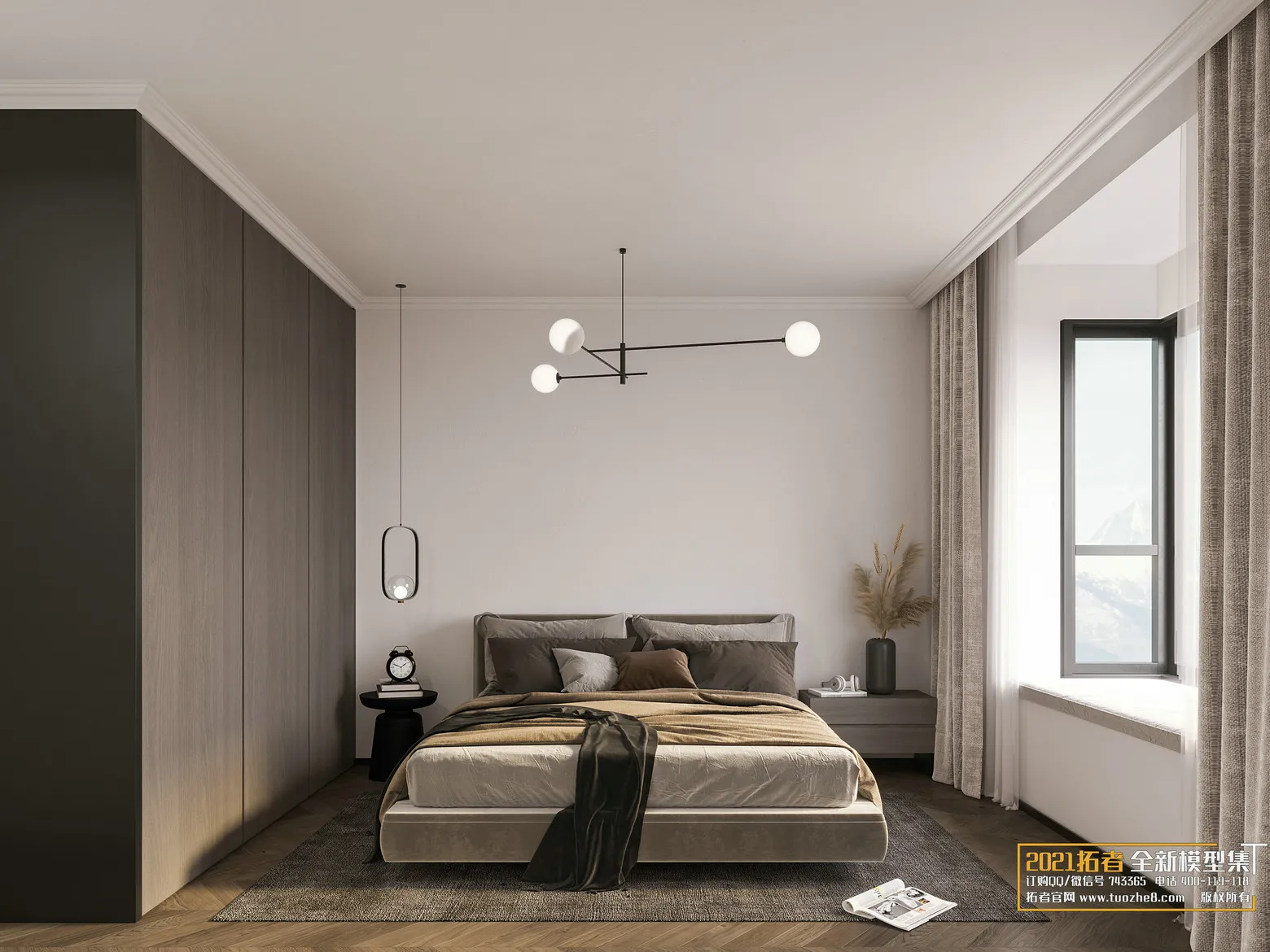 EXTENSION 2021 – 2. BEDROOM – 1.MODERN STYLES – 111 – CORONA