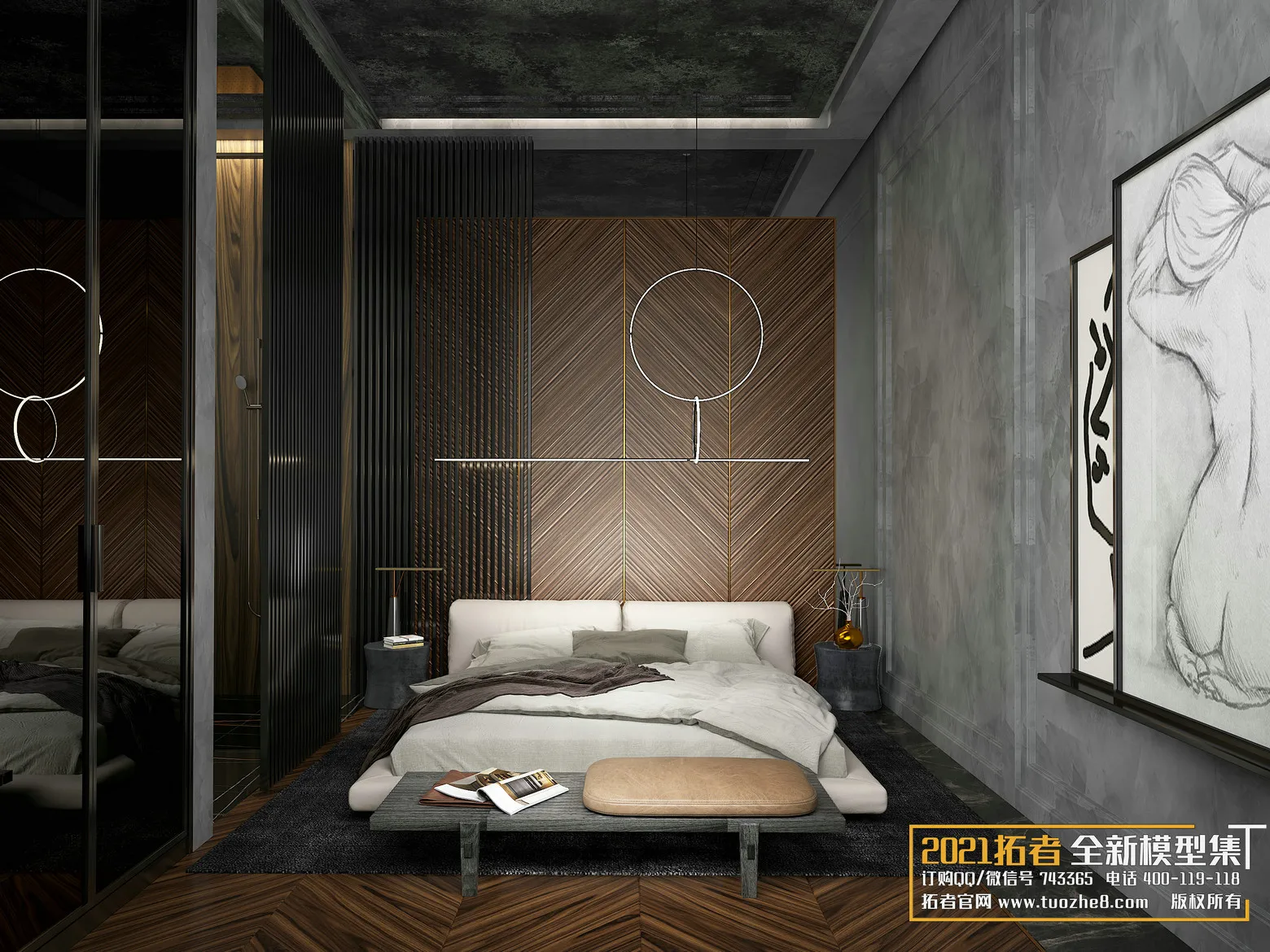 EXTENSION 2021 – 2. BEDROOM – 1.MODERN STYLES – 212vr – VRAY