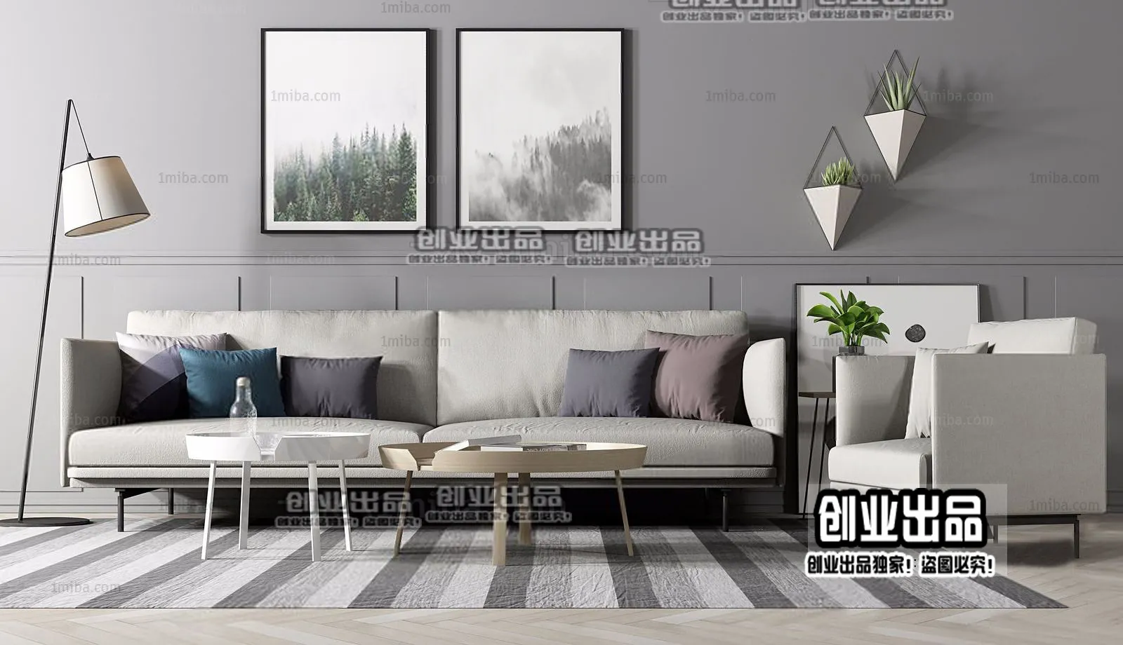 SOFA – 115 – FURNITURE 3D MODELS 2022 (VRAY)