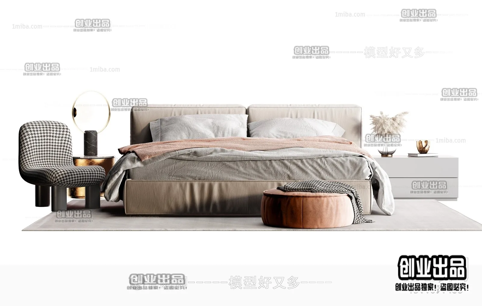 BED – B28 – FURNITURE 3D MODELS 2022 (VRAY)