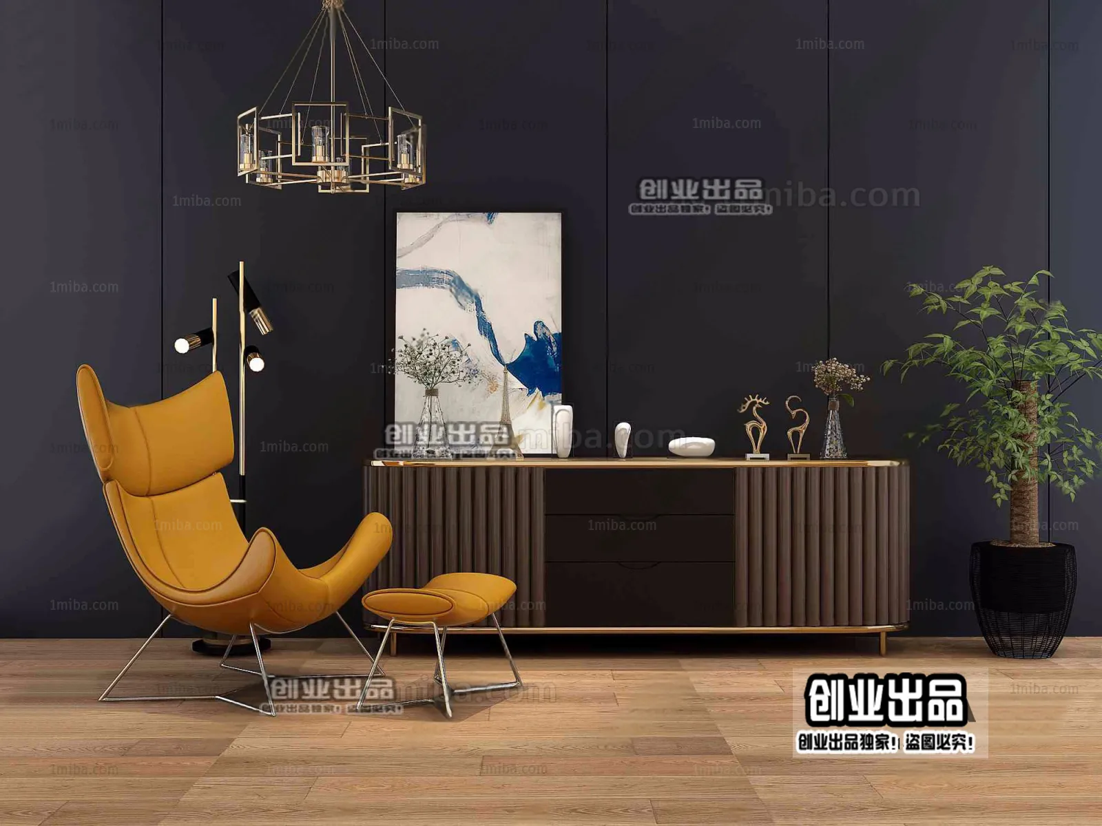 CABINET TV – A101 – FURNITURE 3D MODELS 2022 (VRAY)