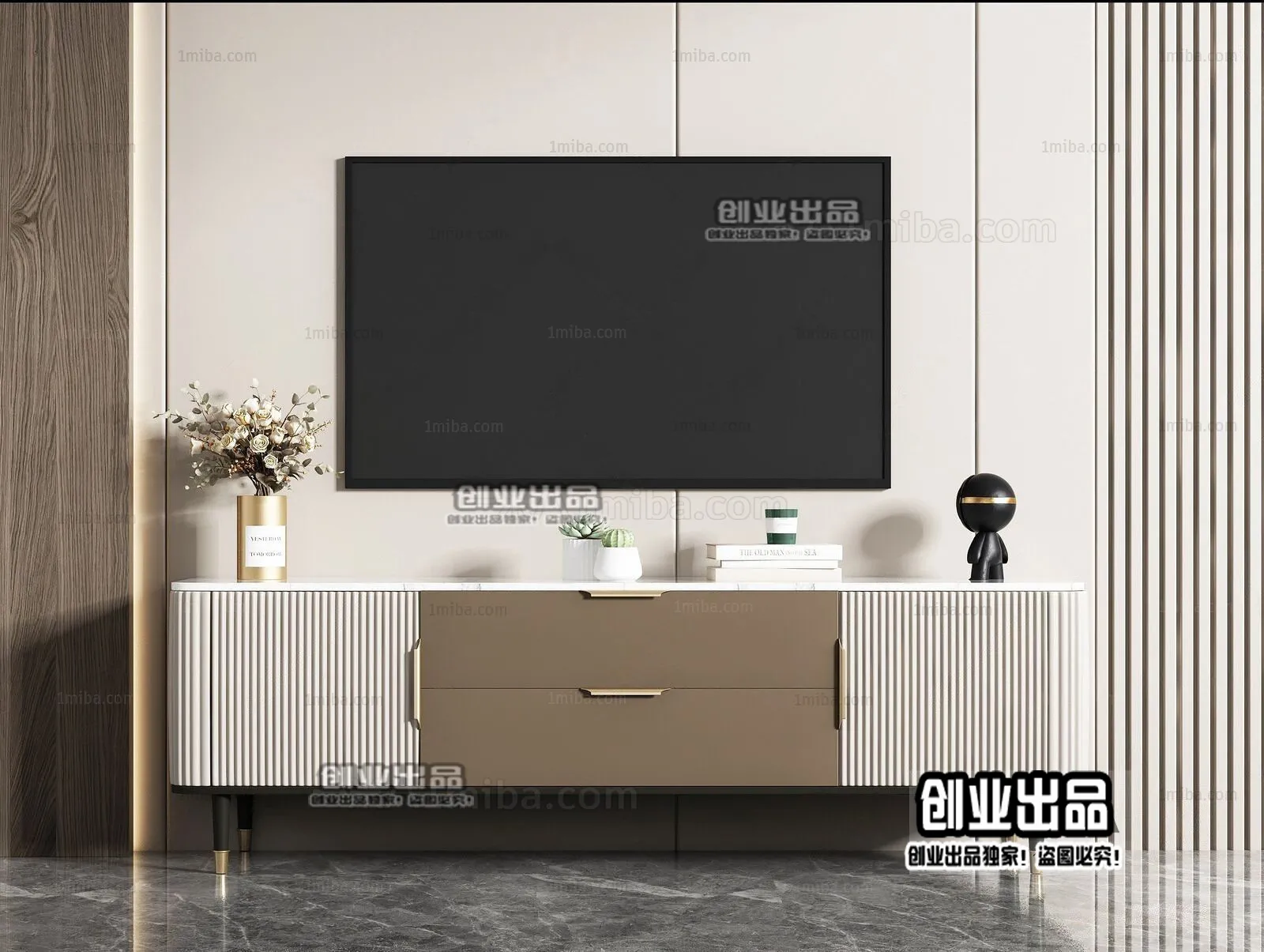 CABINET TV – A40 – FURNITURE 3D MODELS 2022 (VRAY)