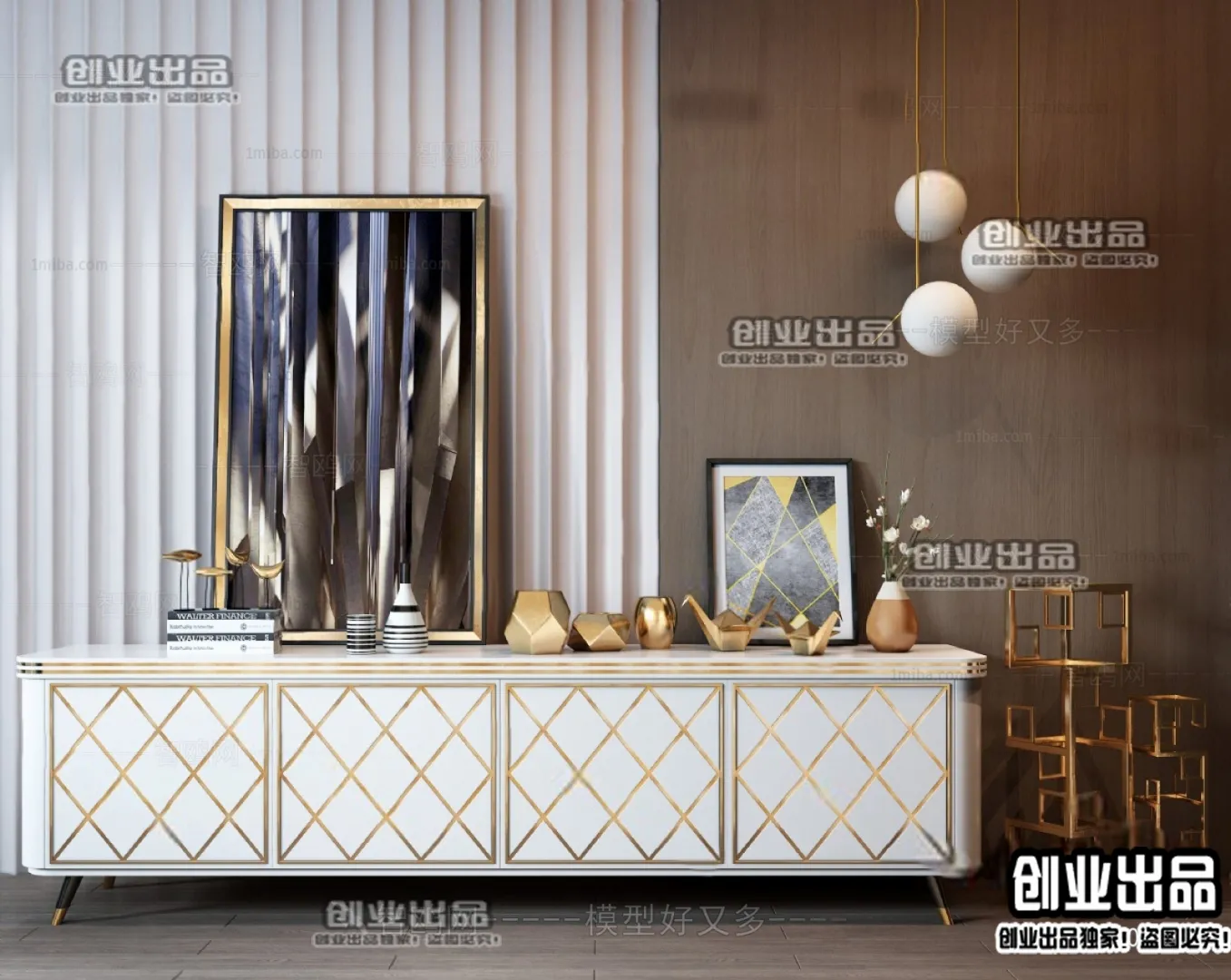 CABINET TV – A68 – FURNITURE 3D MODELS 2022 (VRAY)