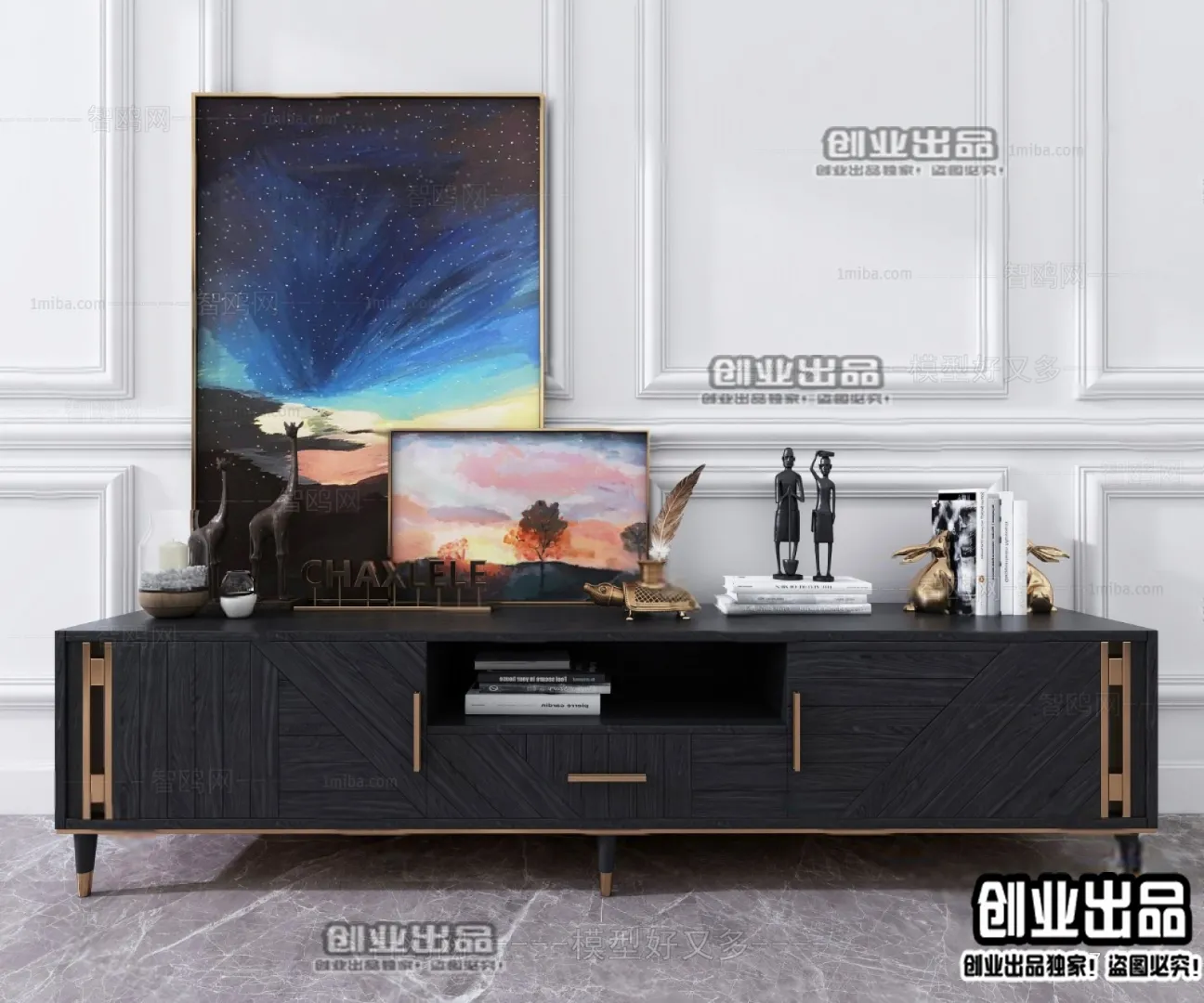 CABINET TV – A96 – FURNITURE 3D MODELS 2022 (VRAY)