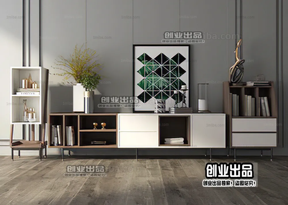 CABINET TV – A98 – FURNITURE 3D MODELS 2022 (VRAY)