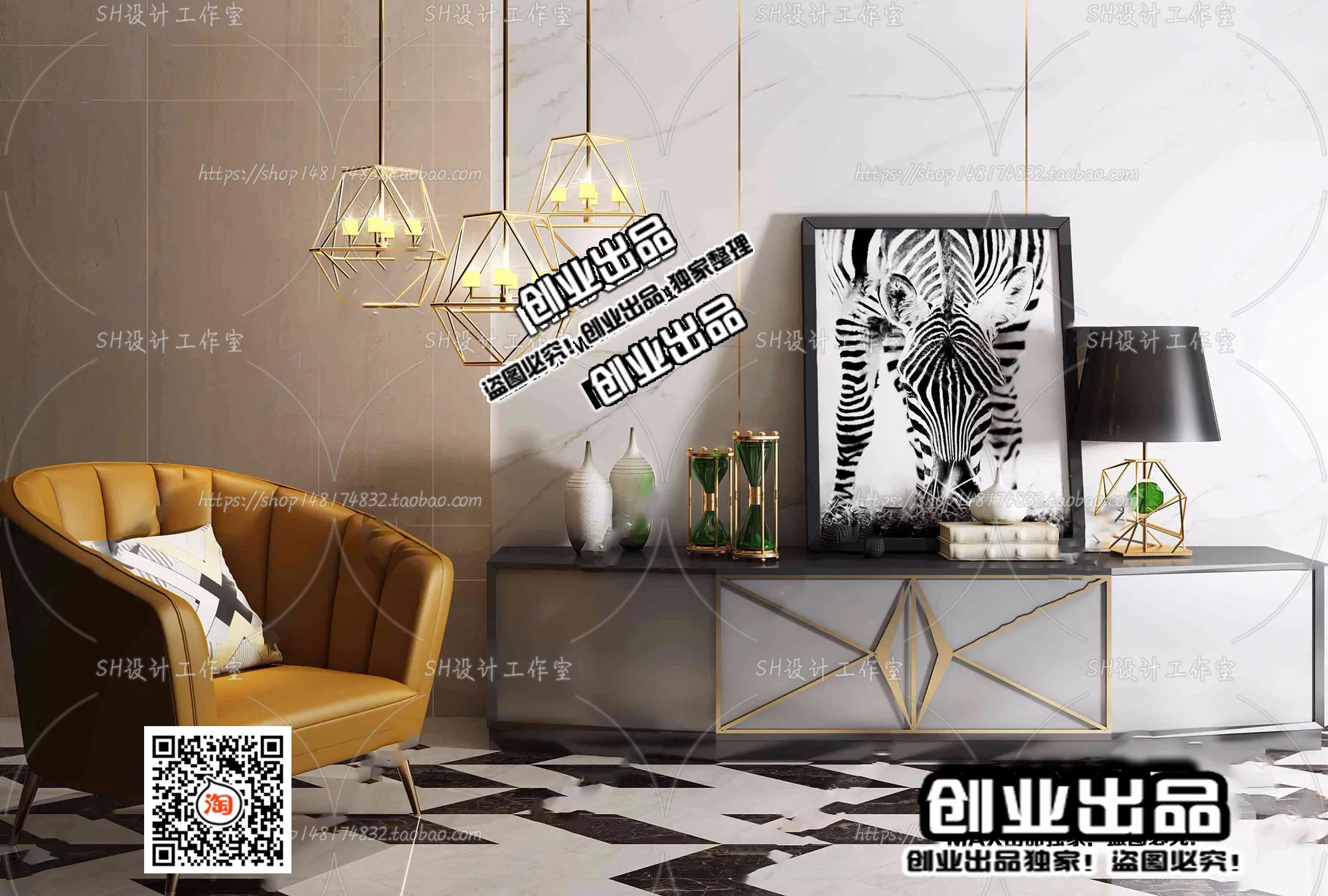 CABINET TV – B31 – FURNITURE 3D MODELS 2022 (VRAY)