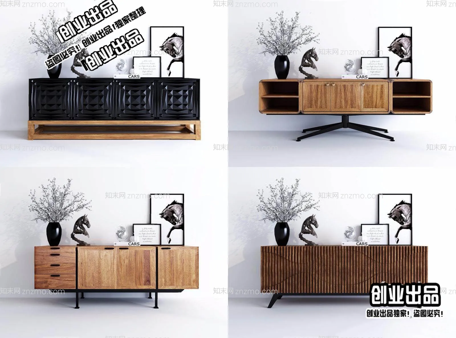 CABINET TV – B61 – FURNITURE 3D MODELS 2022 (VRAY)