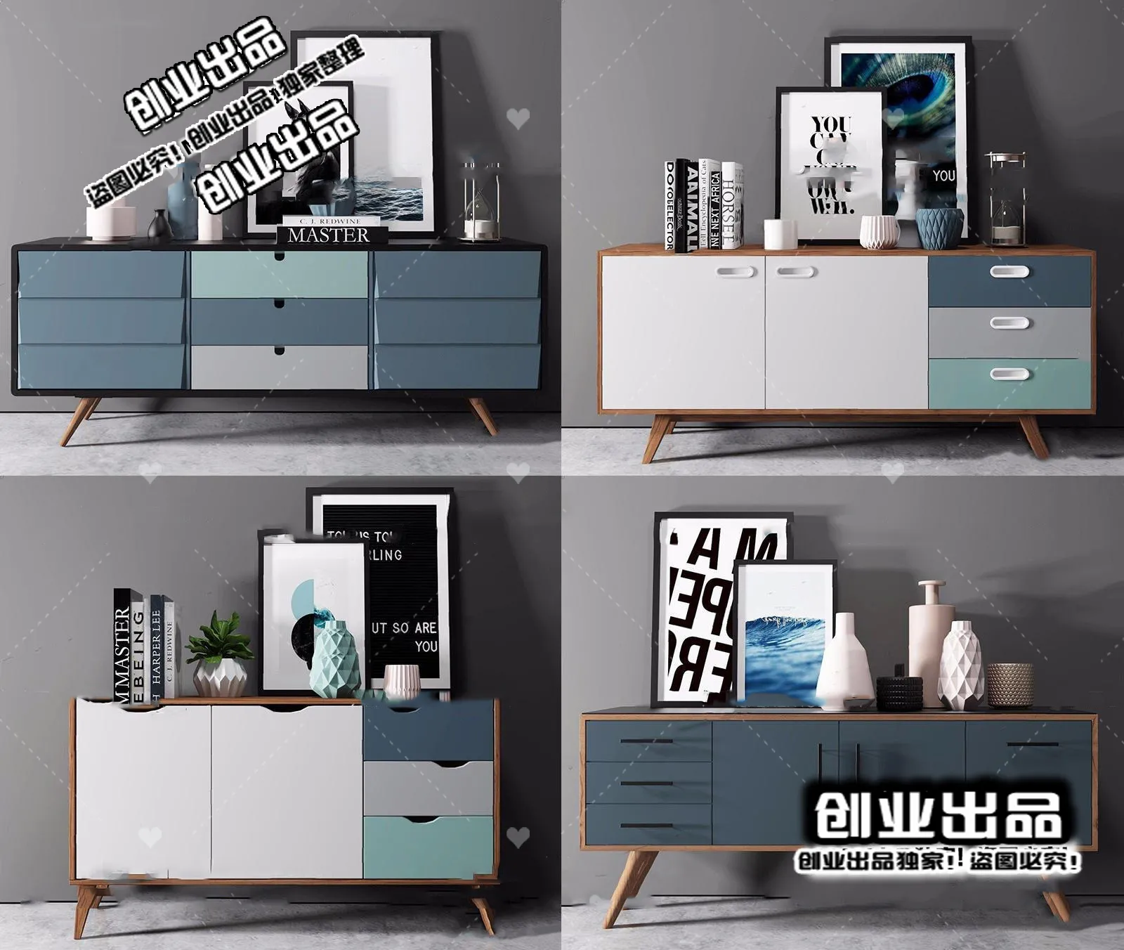 CABINET TV – B64 – FURNITURE 3D MODELS 2022 (VRAY)