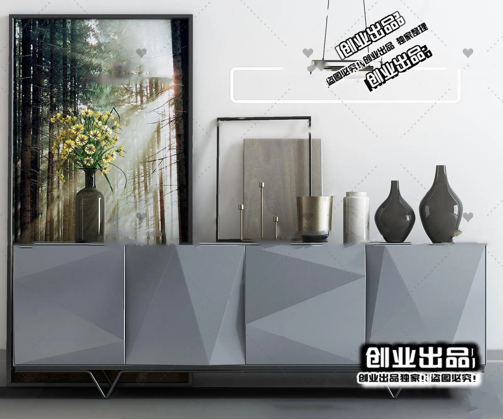 CABINET TV – B93 – FURNITURE 3D MODELS 2022 (VRAY)