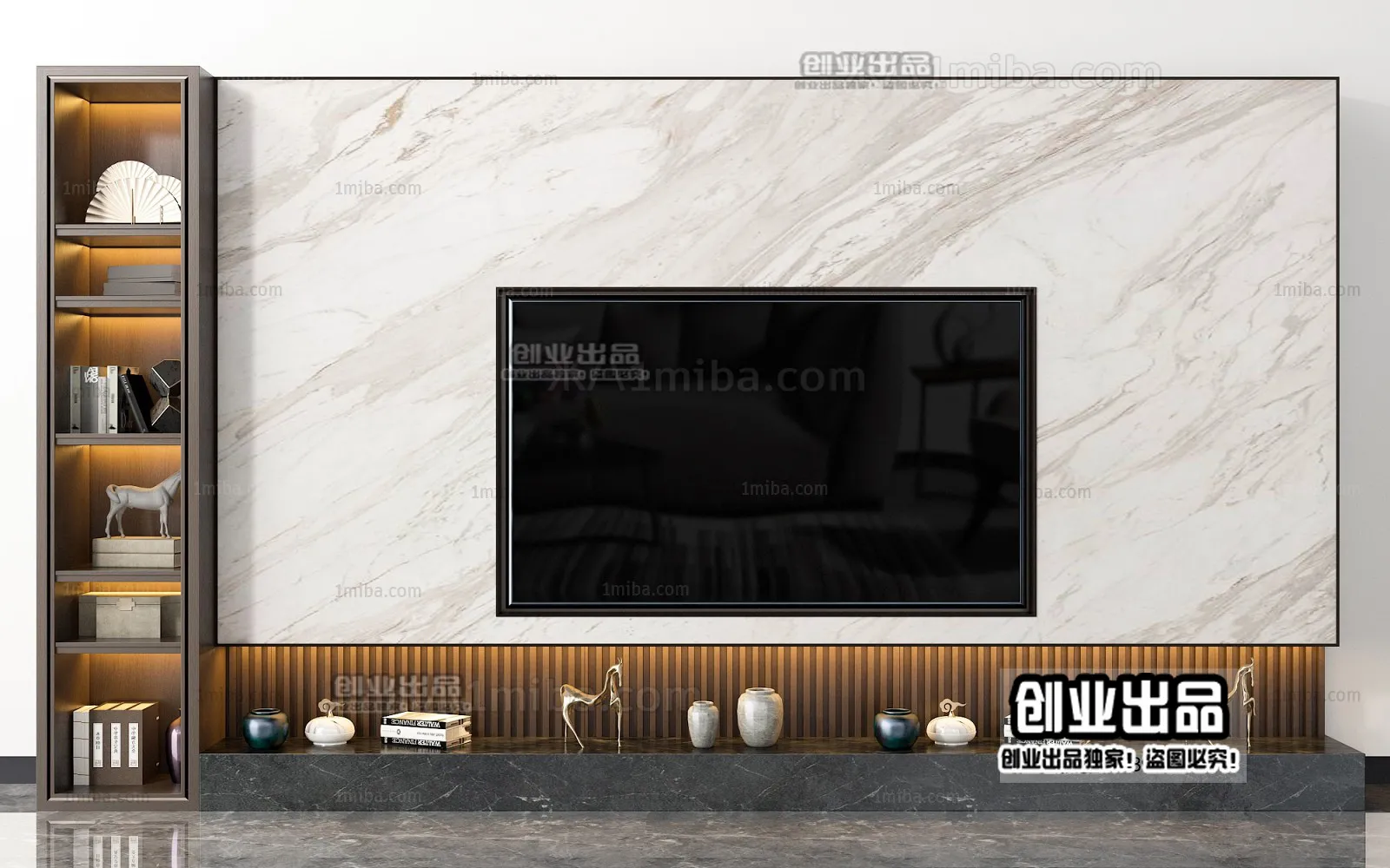 WALL TV – B21 – FURNITURE 3D MODELS 2022 (VRAY)