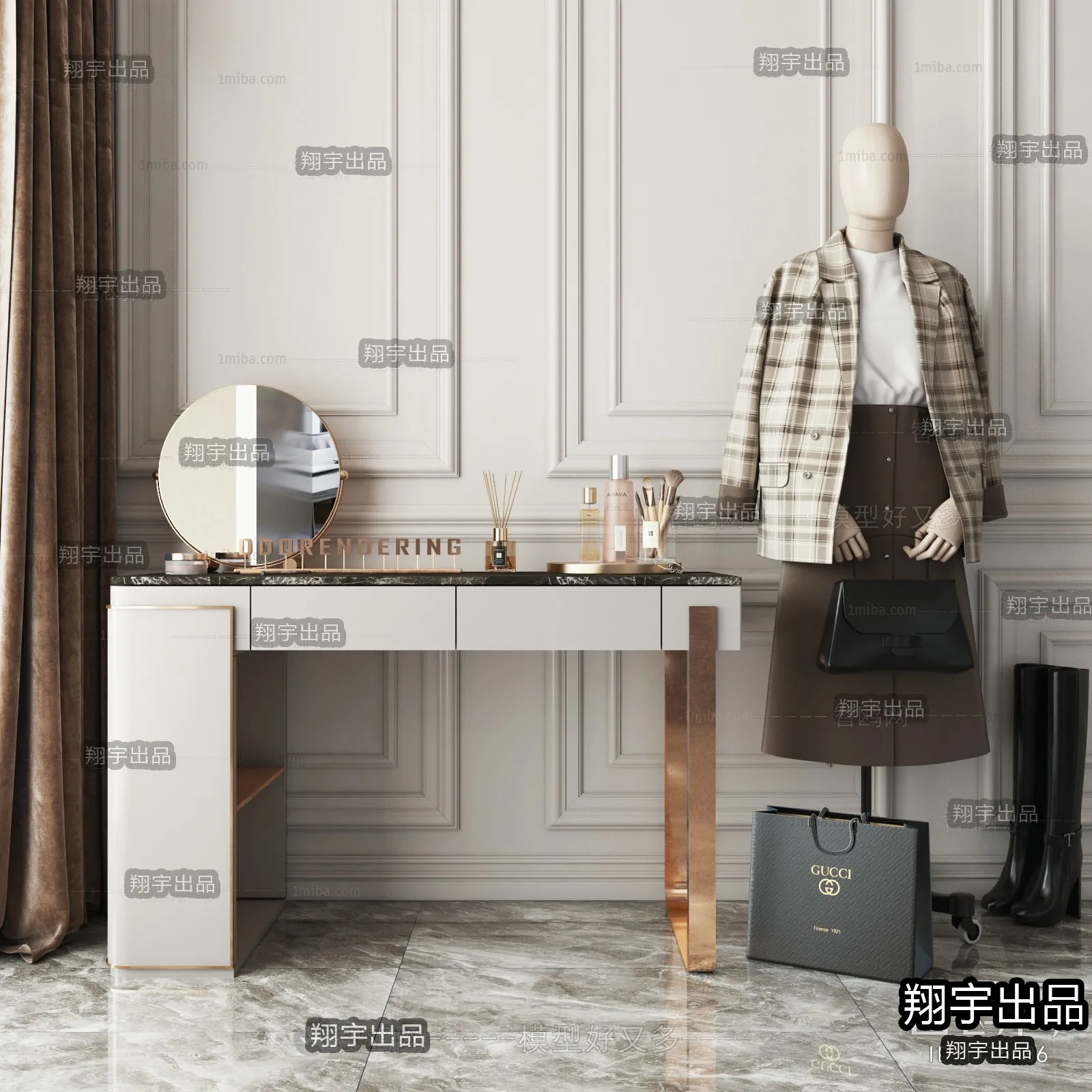 DRESSING TABLE – A2 – FURNITURE 3D MODELS 2022 (VRAY)