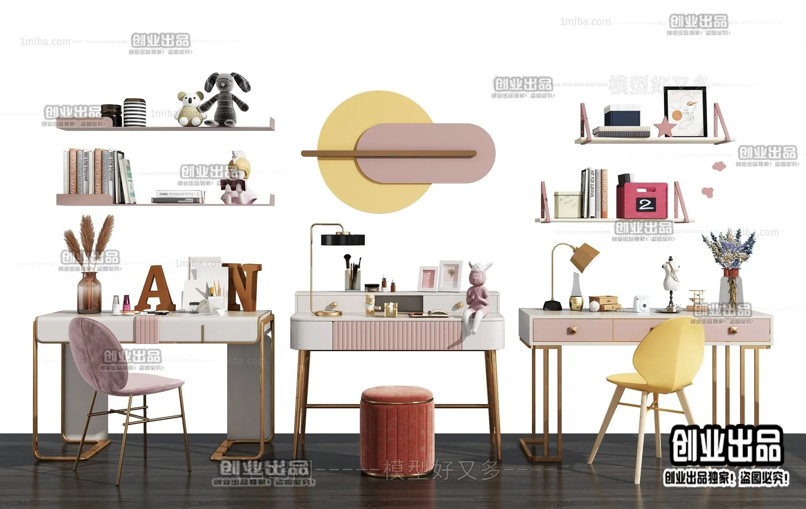 DRESSING TABLE – B34 – FURNITURE 3D MODELS 2022 (VRAY)