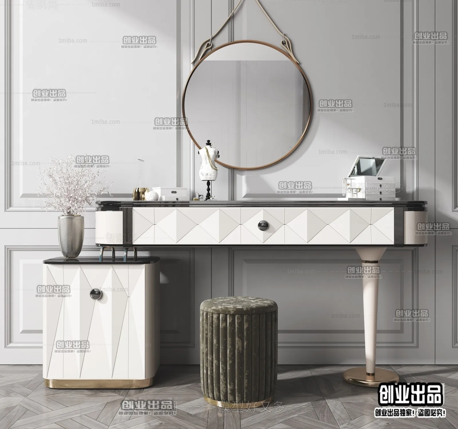 DRESSING TABLE – B40 – FURNITURE 3D MODELS 2022 (VRAY)