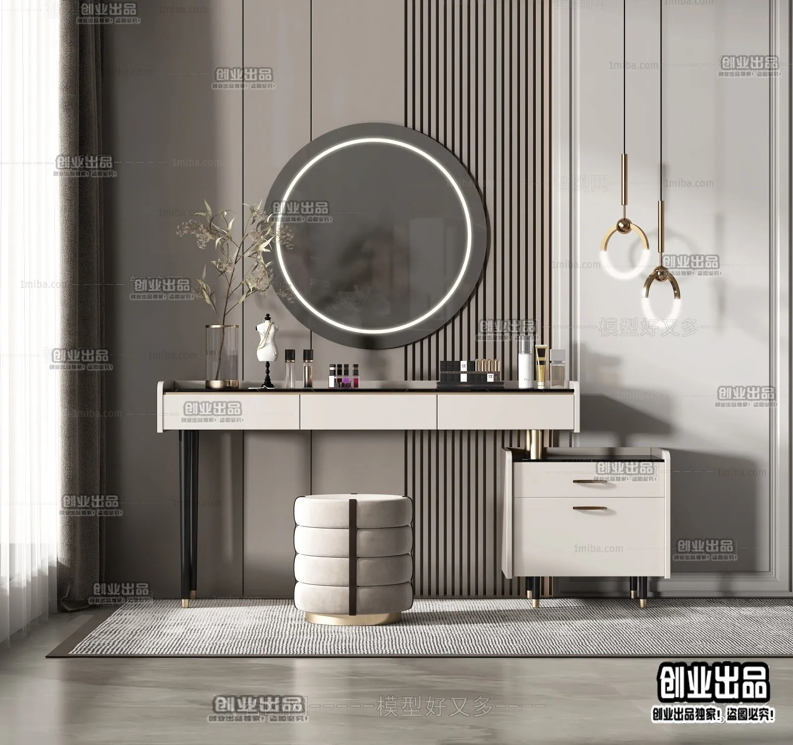 DRESSING TABLE – B7 – FURNITURE 3D MODELS 2022 (VRAY)