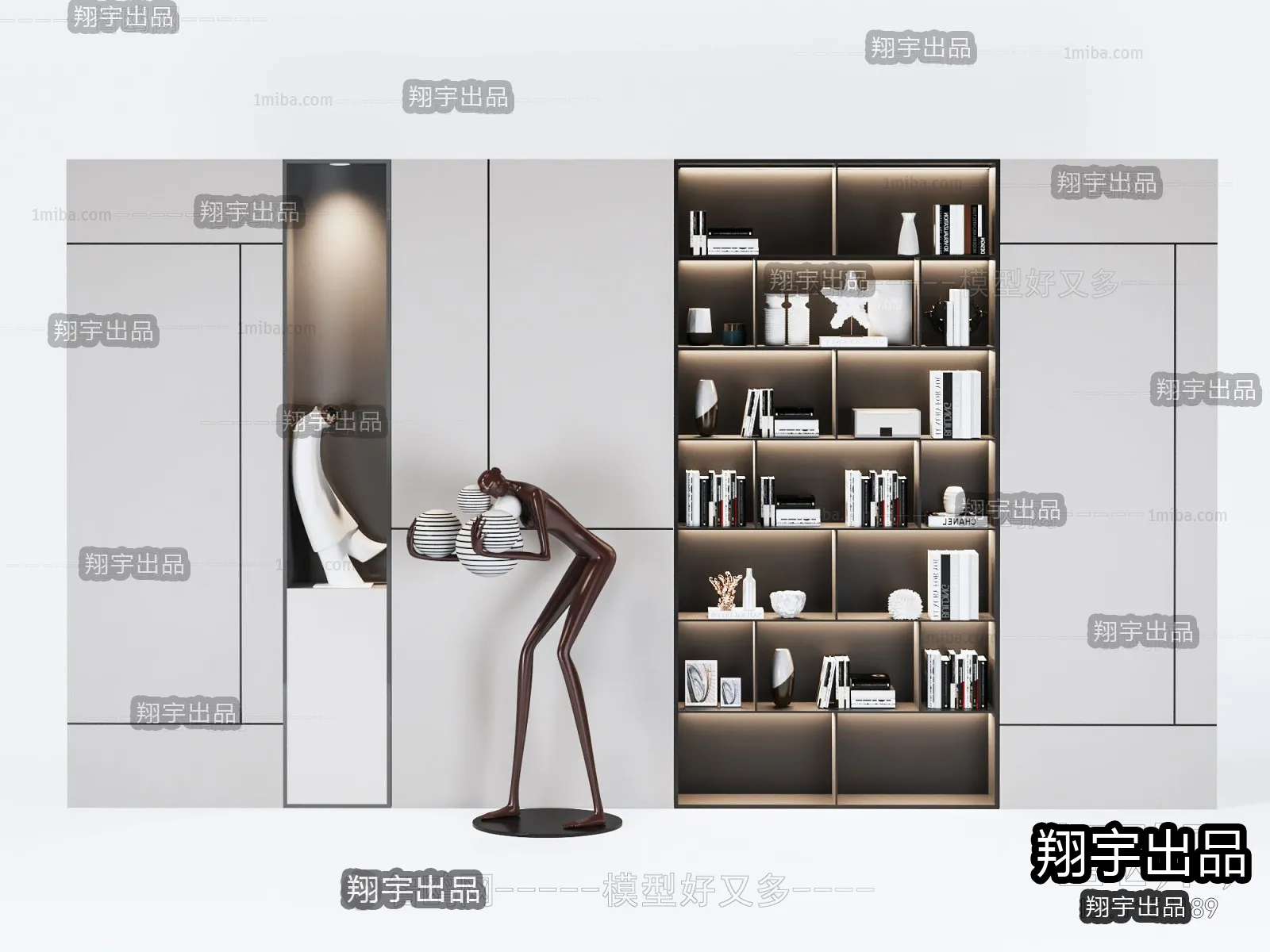 BOOK CASE – A12 – FURNITURE 3D MODELS 2022 (VRAY)