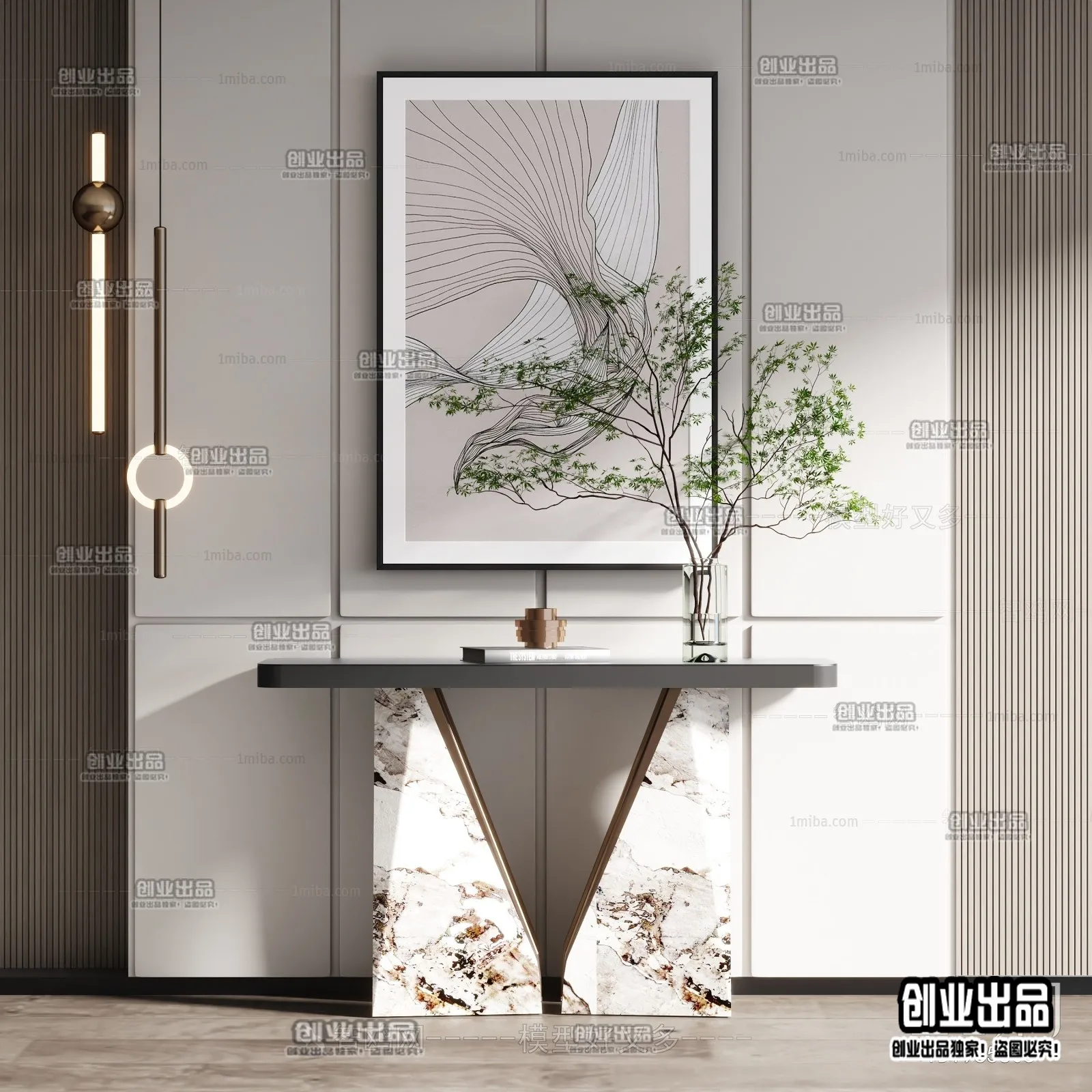 CONSOLE TABLE – 15 – FURNITURE 3D MODELS 2022 (VRAY)