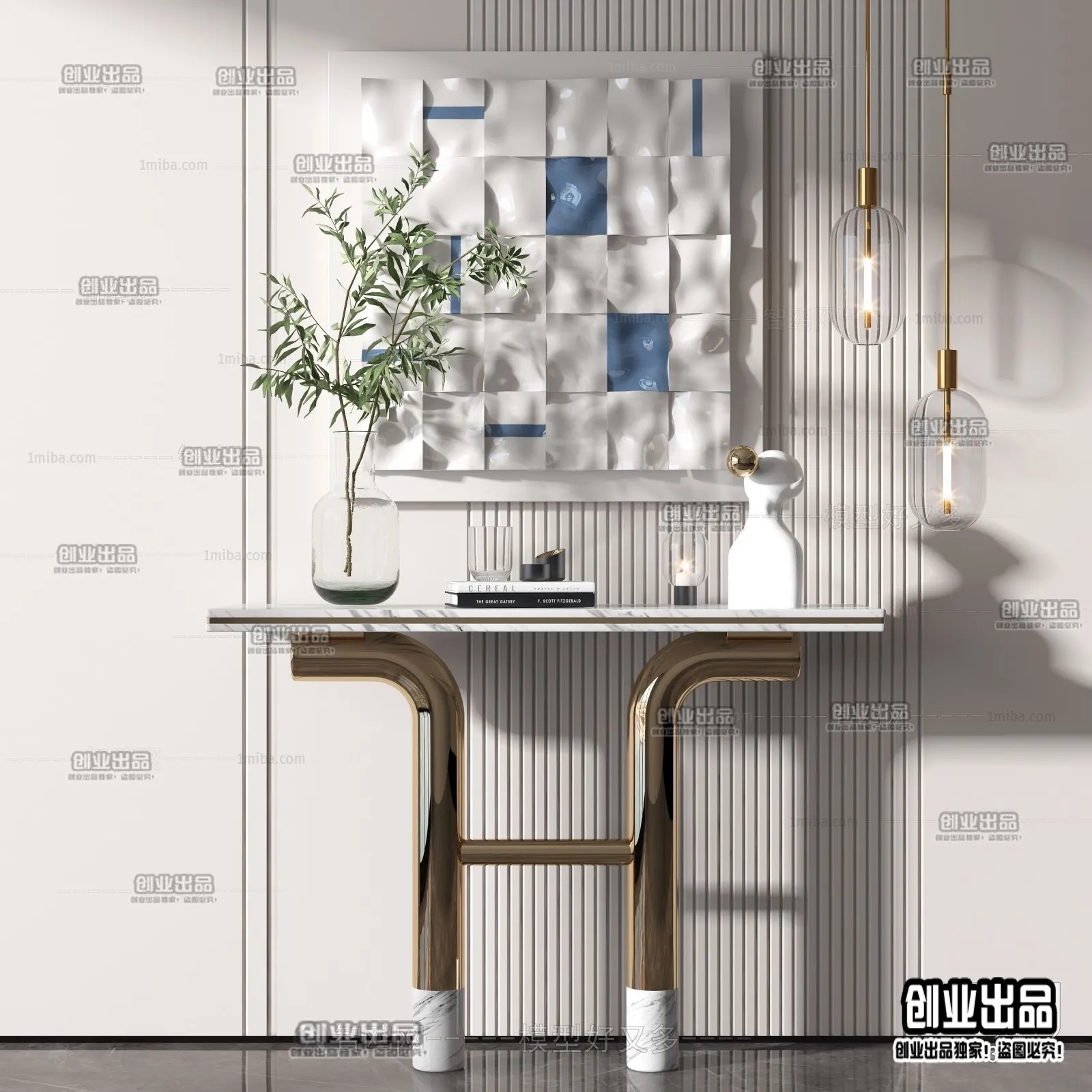 CONSOLE TABLE – 16 – FURNITURE 3D MODELS 2022 (VRAY)
