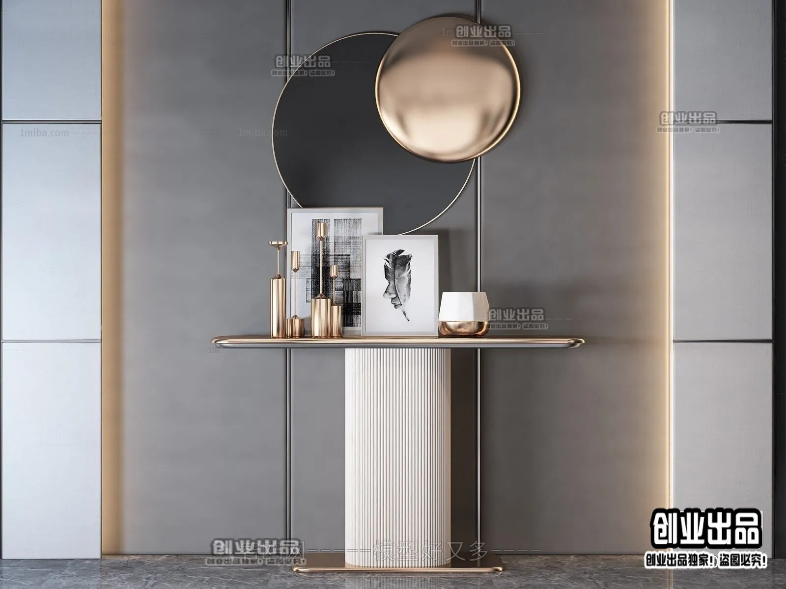 CONSOLE TABLE – 17 – FURNITURE 3D MODELS 2022 (VRAY)