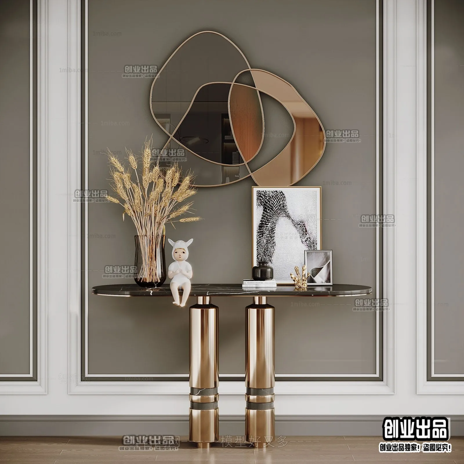 CONSOLE TABLE – 19 – FURNITURE 3D MODELS 2022 (VRAY)