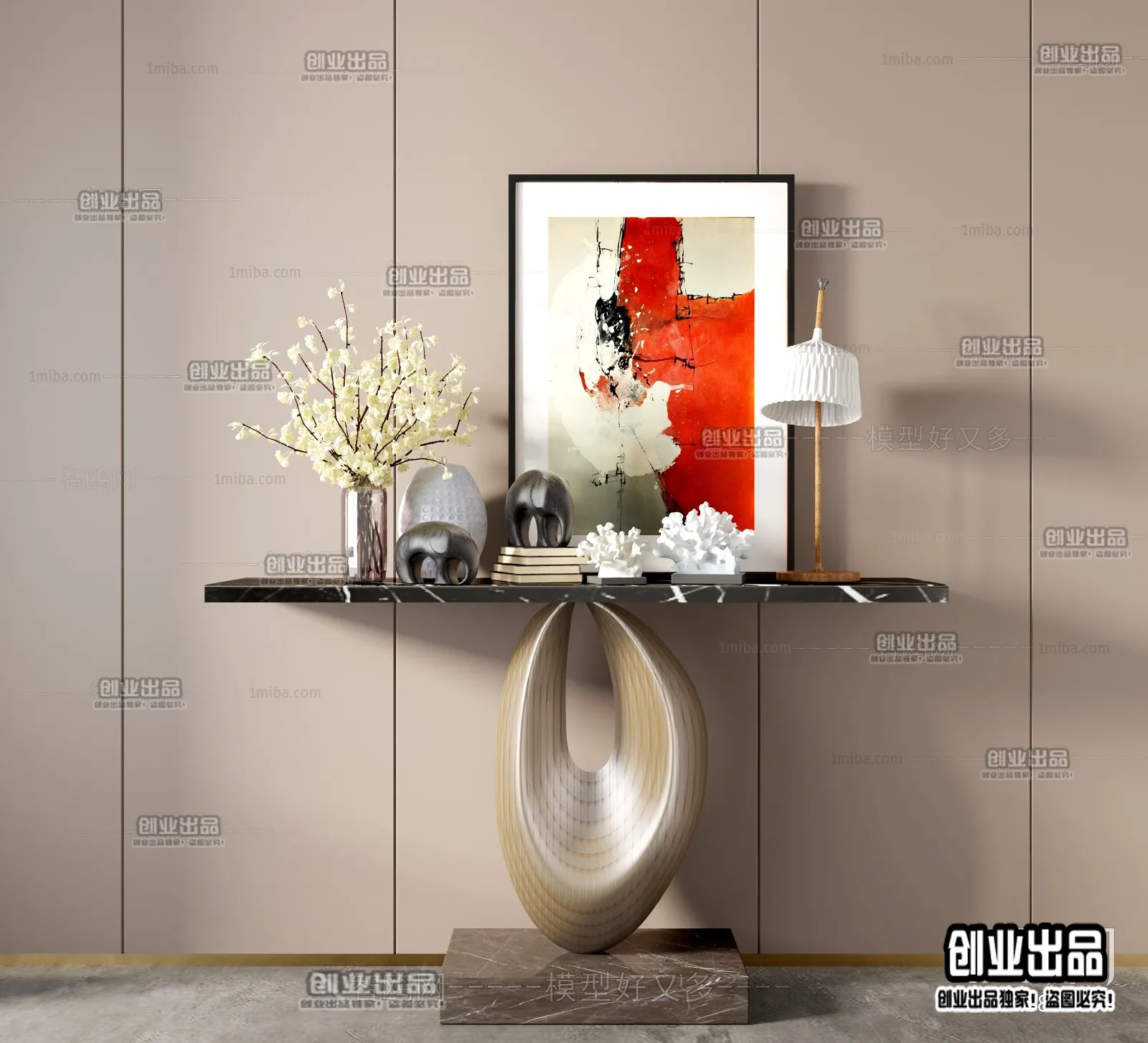CONSOLE TABLE – 32 – FURNITURE 3D MODELS 2022 (VRAY)