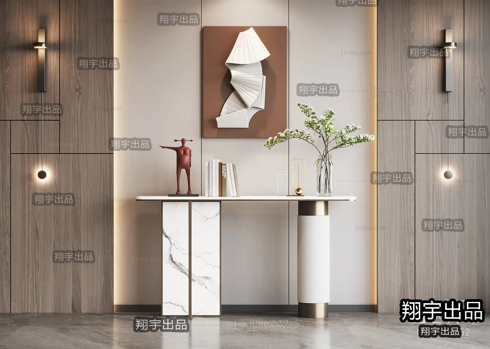 CONSOLE TABLE – 38 – FURNITURE 3D MODELS 2022 (VRAY)