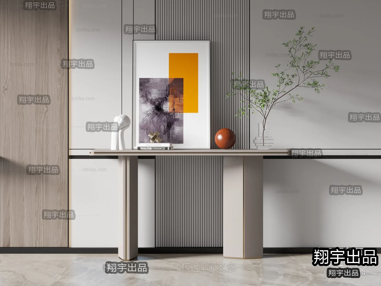 CONSOLE TABLE – 42 – FURNITURE 3D MODELS 2022 (VRAY)