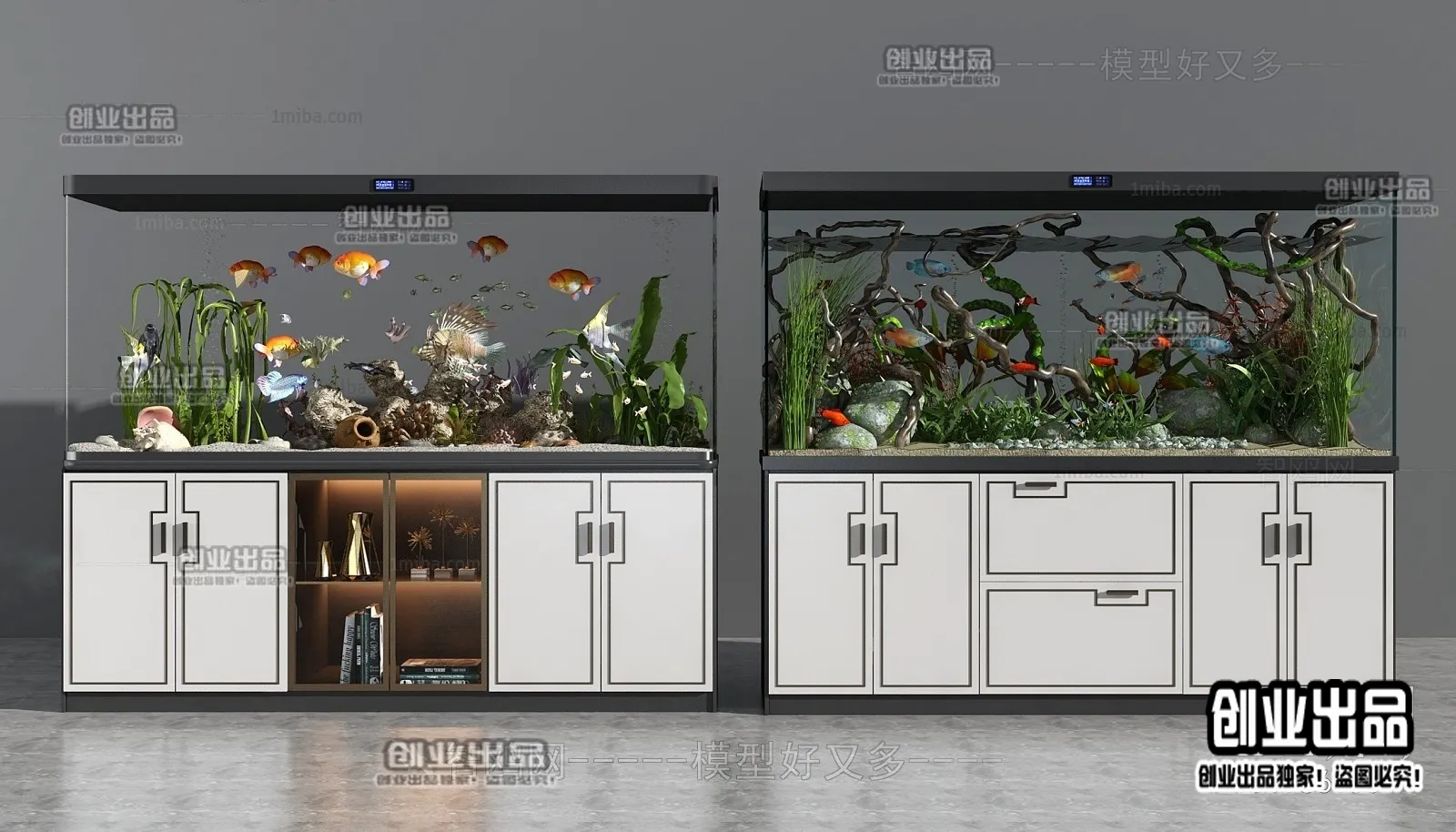 FISH TANK – 25 – FURNITURE 3D MODELS 2022 (VRAY)