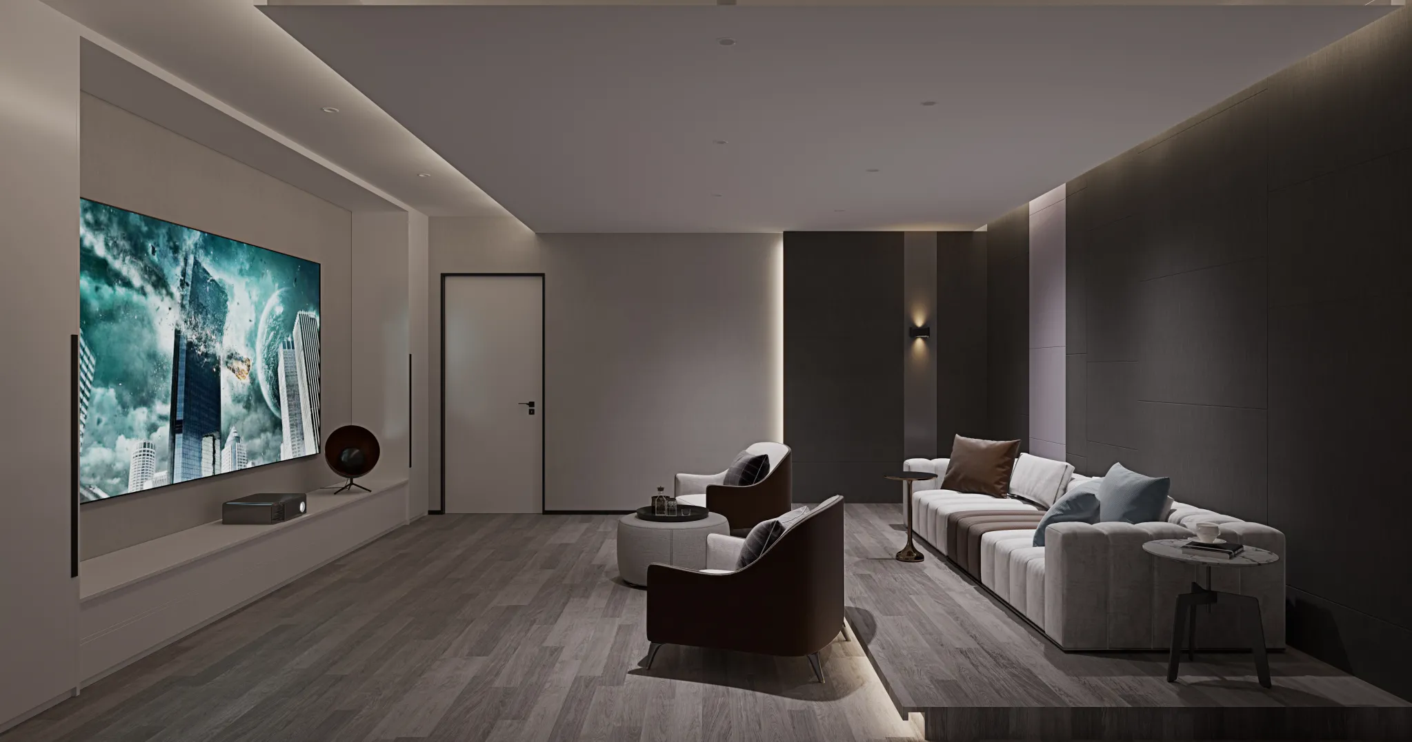 FULL SCENE 3DS MAX – CORONA RENDER – LIVING ROOM – 066