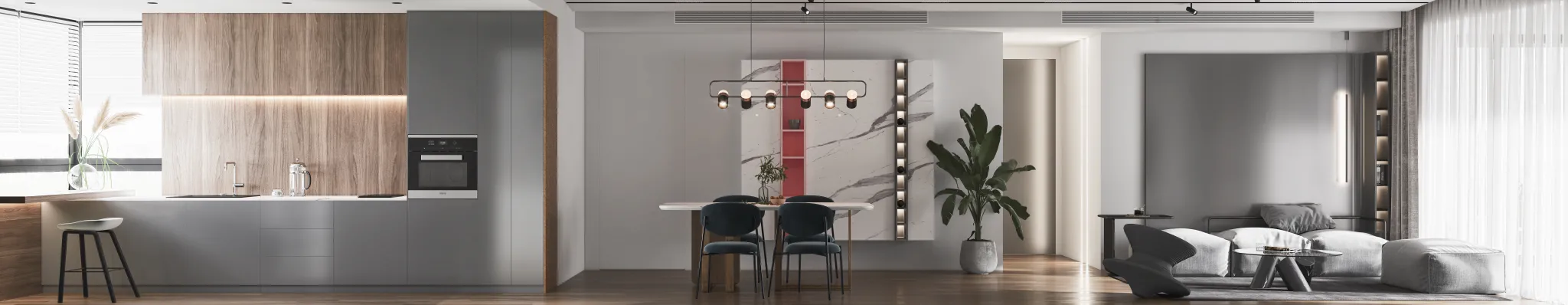 FULL SCENE 3DS MAX – CORONA RENDER – LIVING ROOM – 077