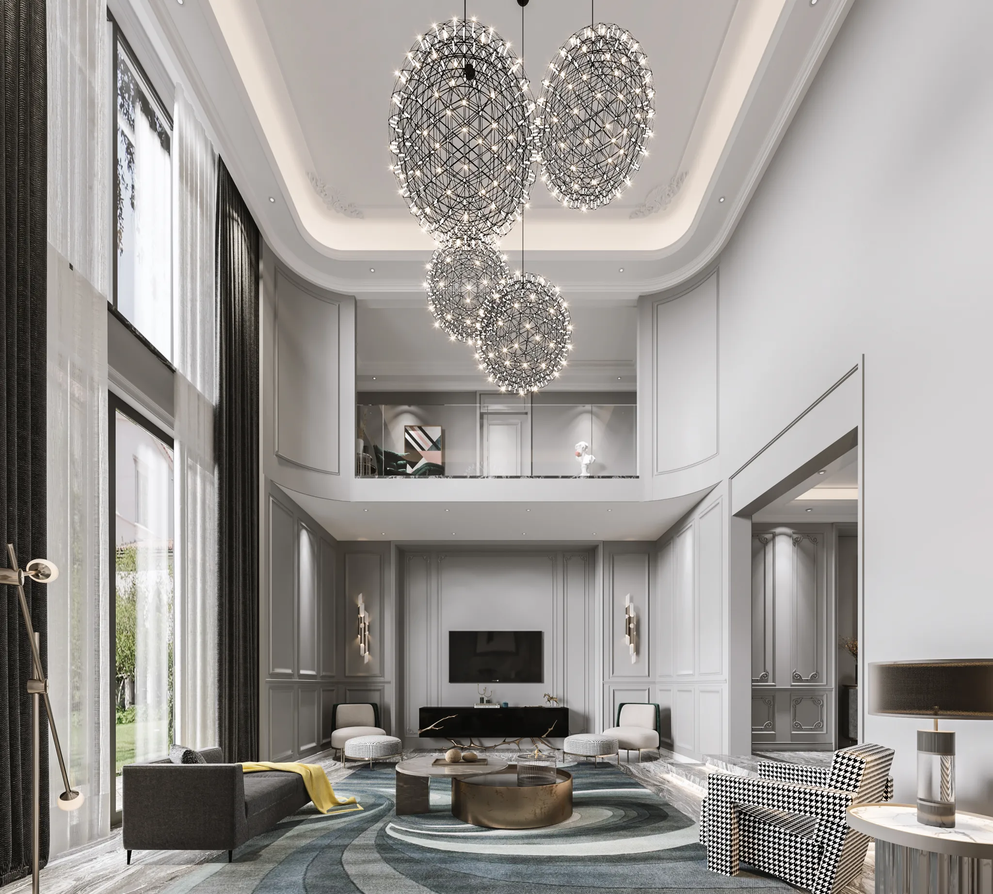 FULL SCENE 3DS MAX – CORONA RENDER – LIVING ROOM – 091