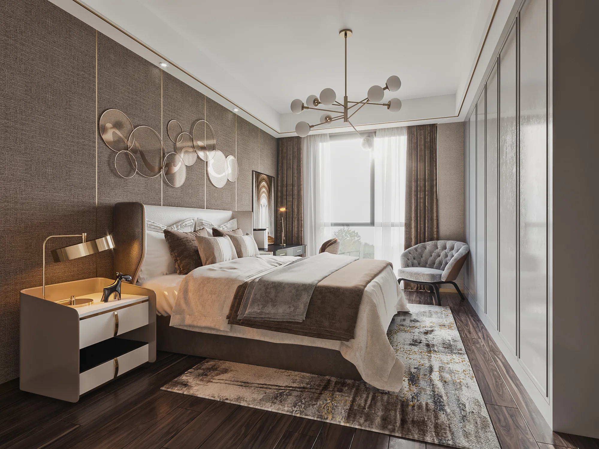 FULL SCENE 3DS MAX – CORONA RENDER – BEDROOM – 002