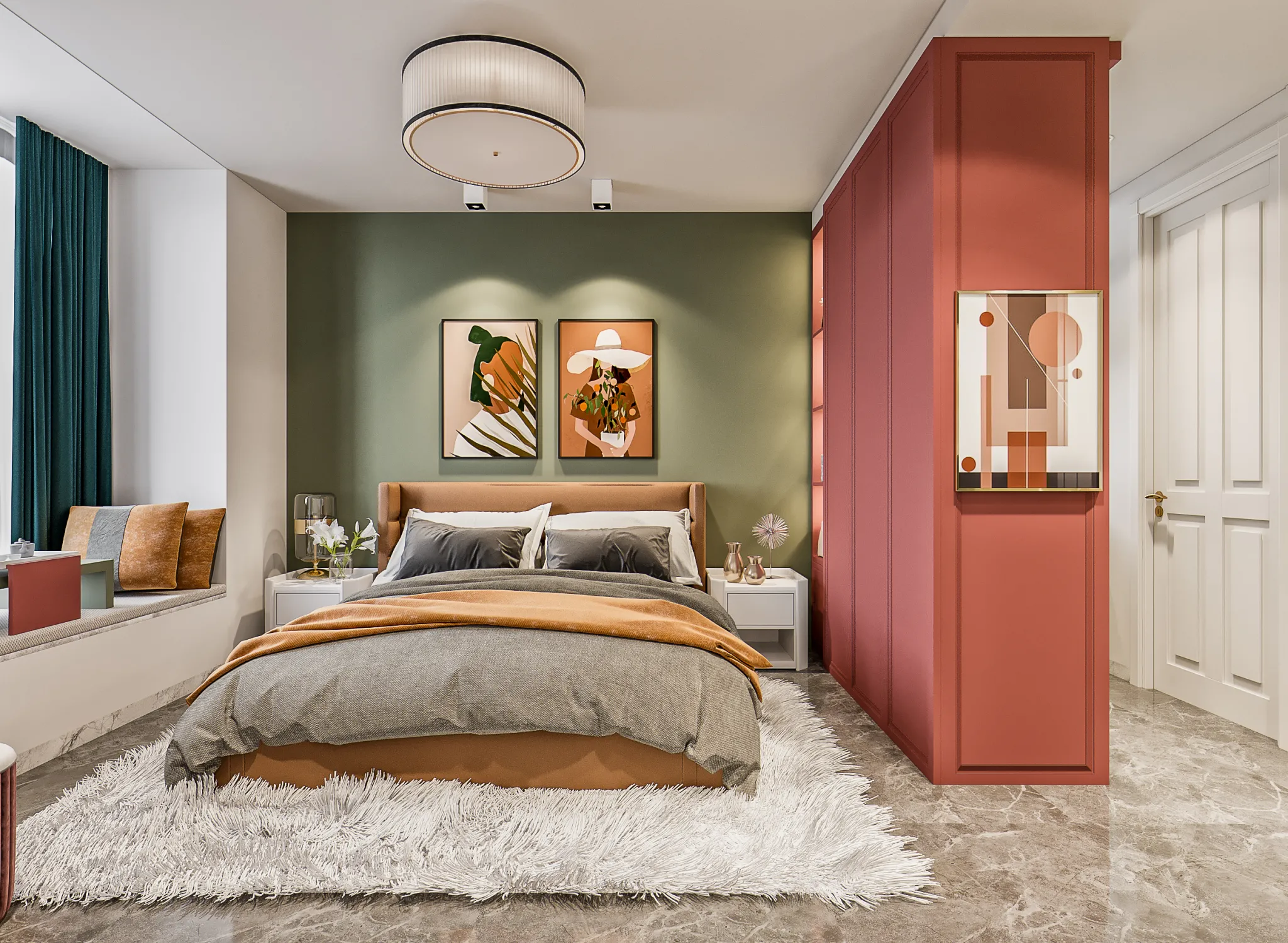 FULL SCENE 3DS MAX – CORONA RENDER – BEDROOM – 005