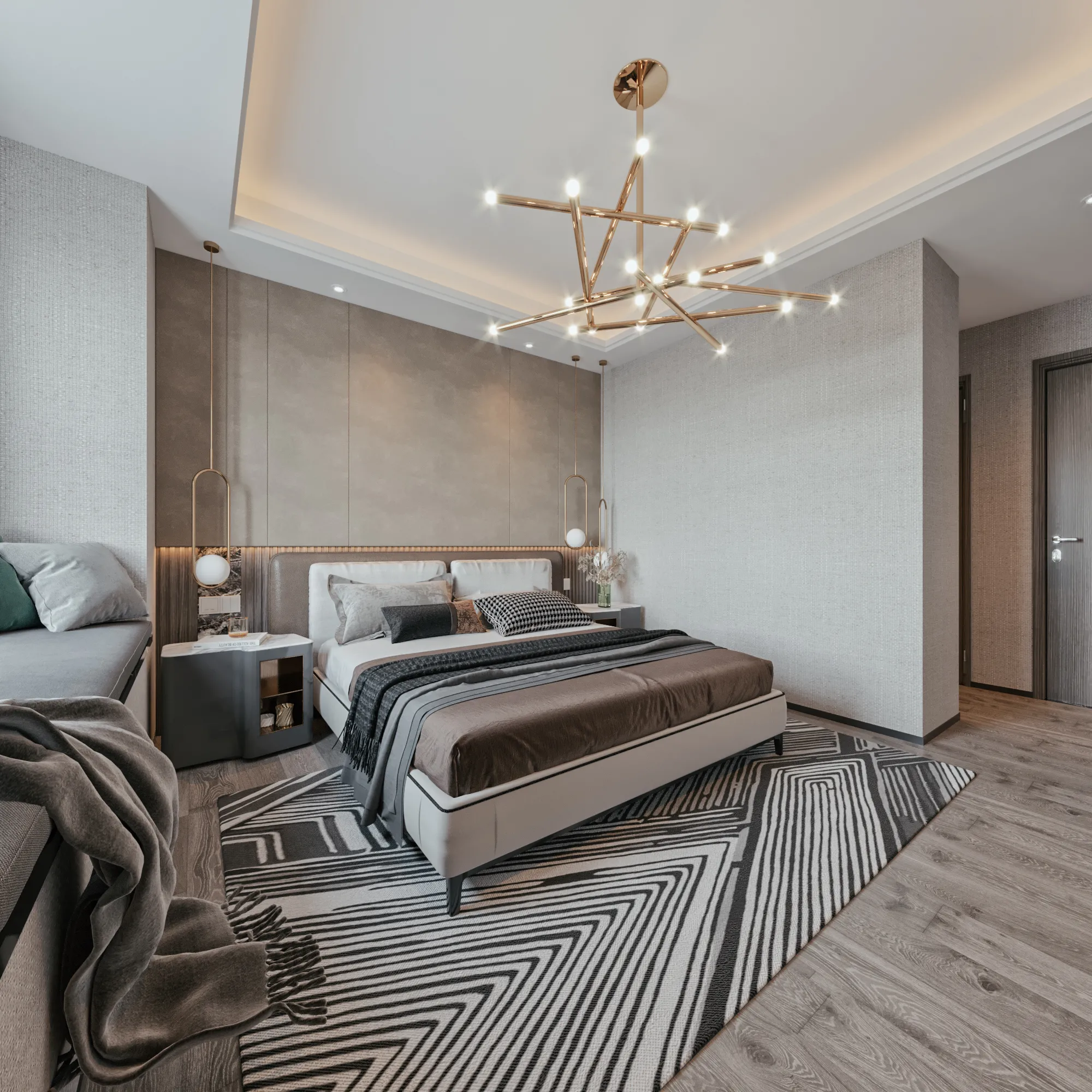 FULL SCENE 3DS MAX – CORONA RENDER – BEDROOM – 008