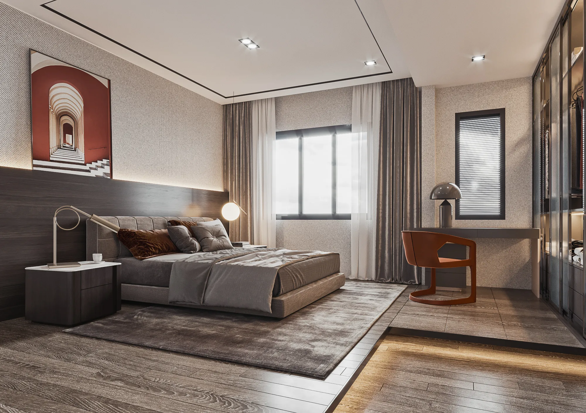 FULL SCENE 3DS MAX – CORONA RENDER – BEDROOM – 021