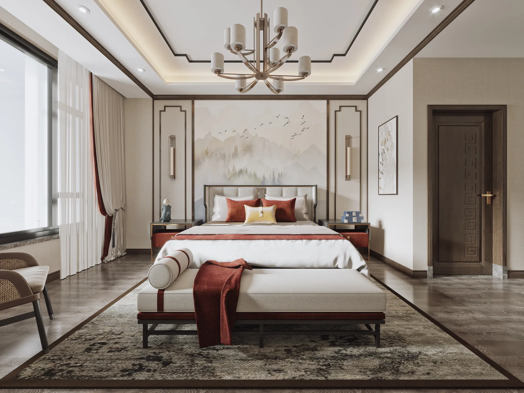 FULL SCENE 3DS MAX – CORONA RENDER – BEDROOM – 047