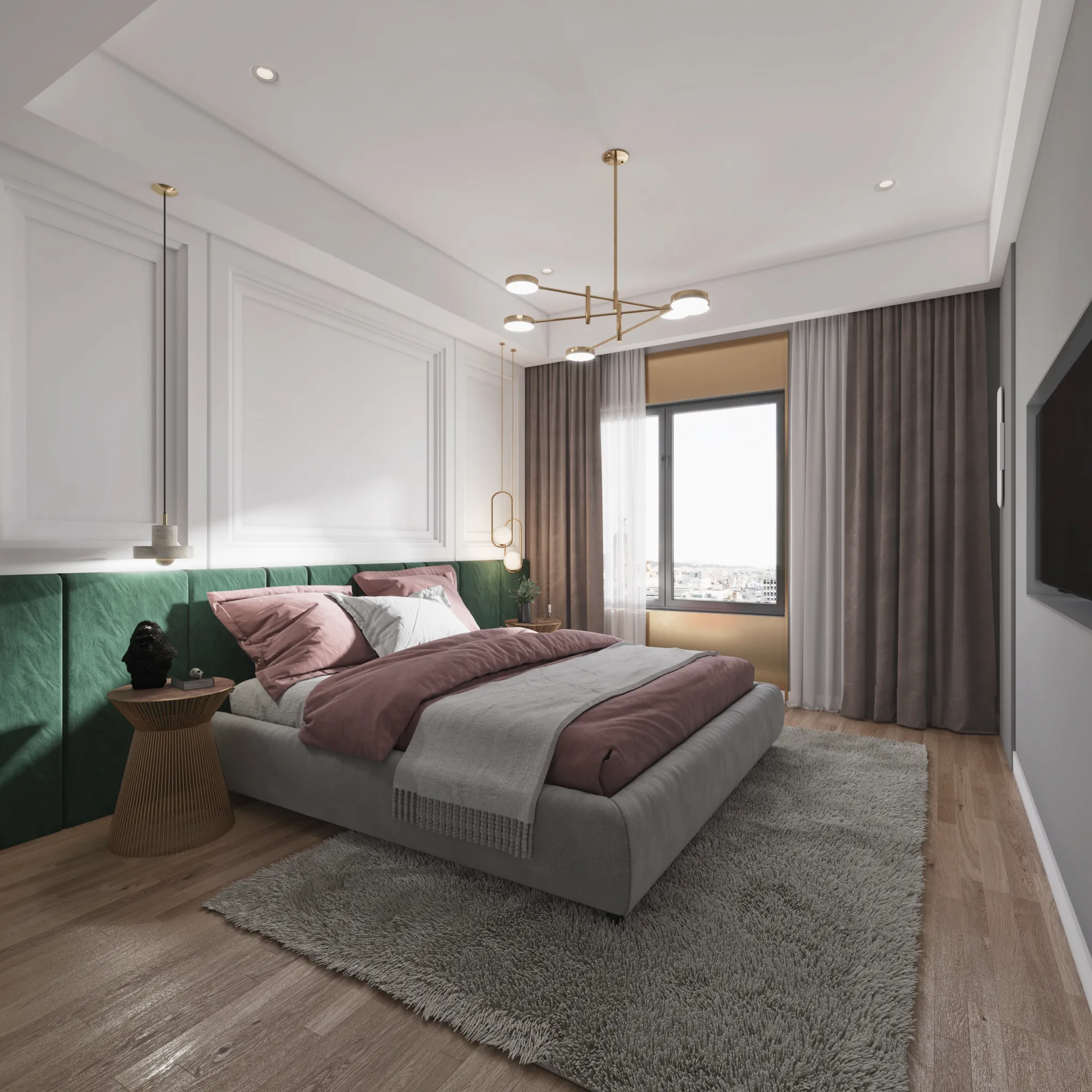 FULL SCENE 3DS MAX – CORONA RENDER – BEDROOM – 051
