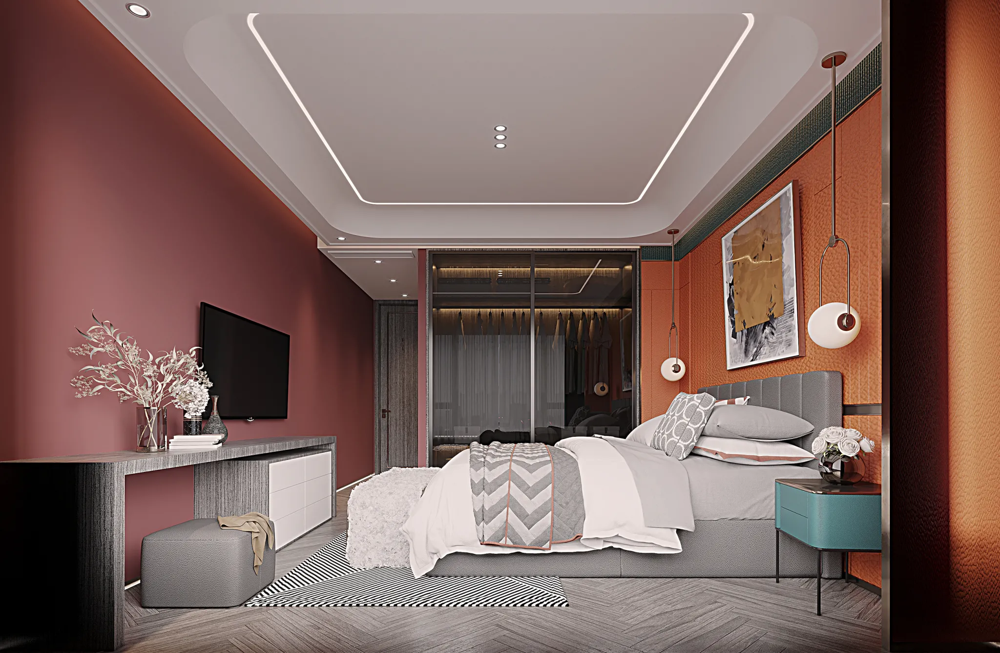 FULL SCENE 3DS MAX – CORONA RENDER – BEDROOM – 057