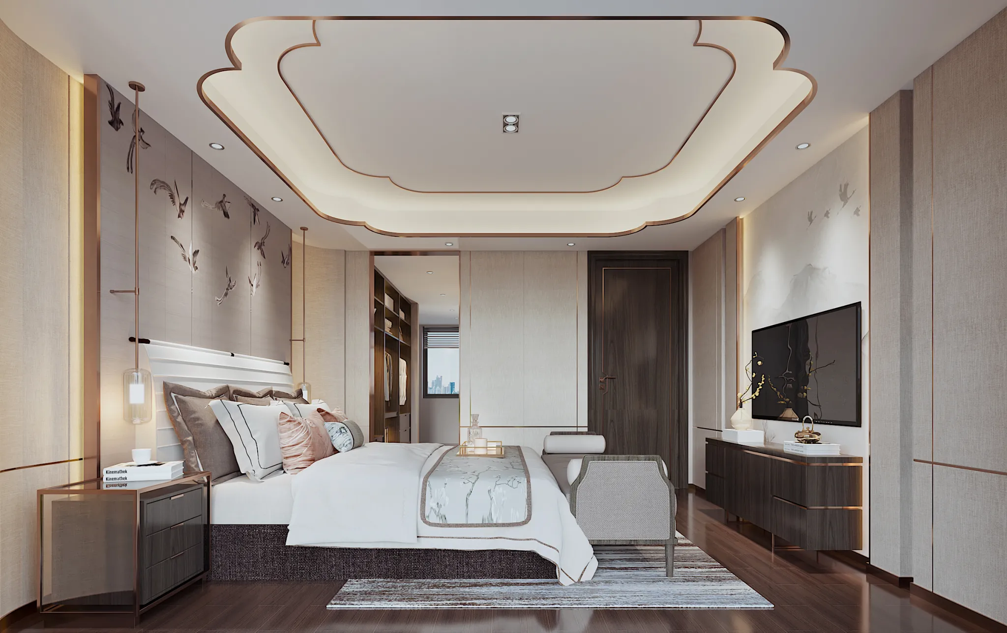 FULL SCENE 3DS MAX – CORONA RENDER – BEDROOM – 077